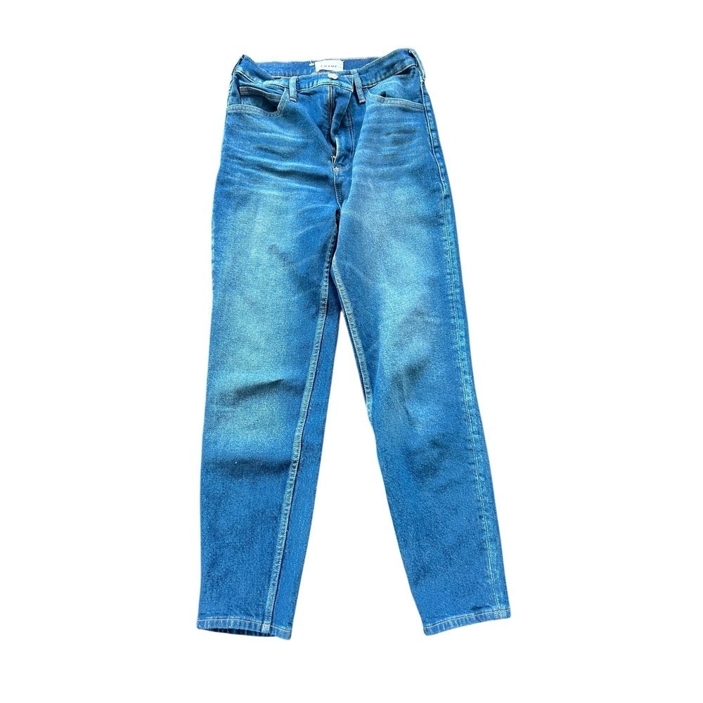 FRAME Denim High N Tight Tapered Leg Jeans Size 26 Blue Wash‎ High Rise - Picture 3 of 9